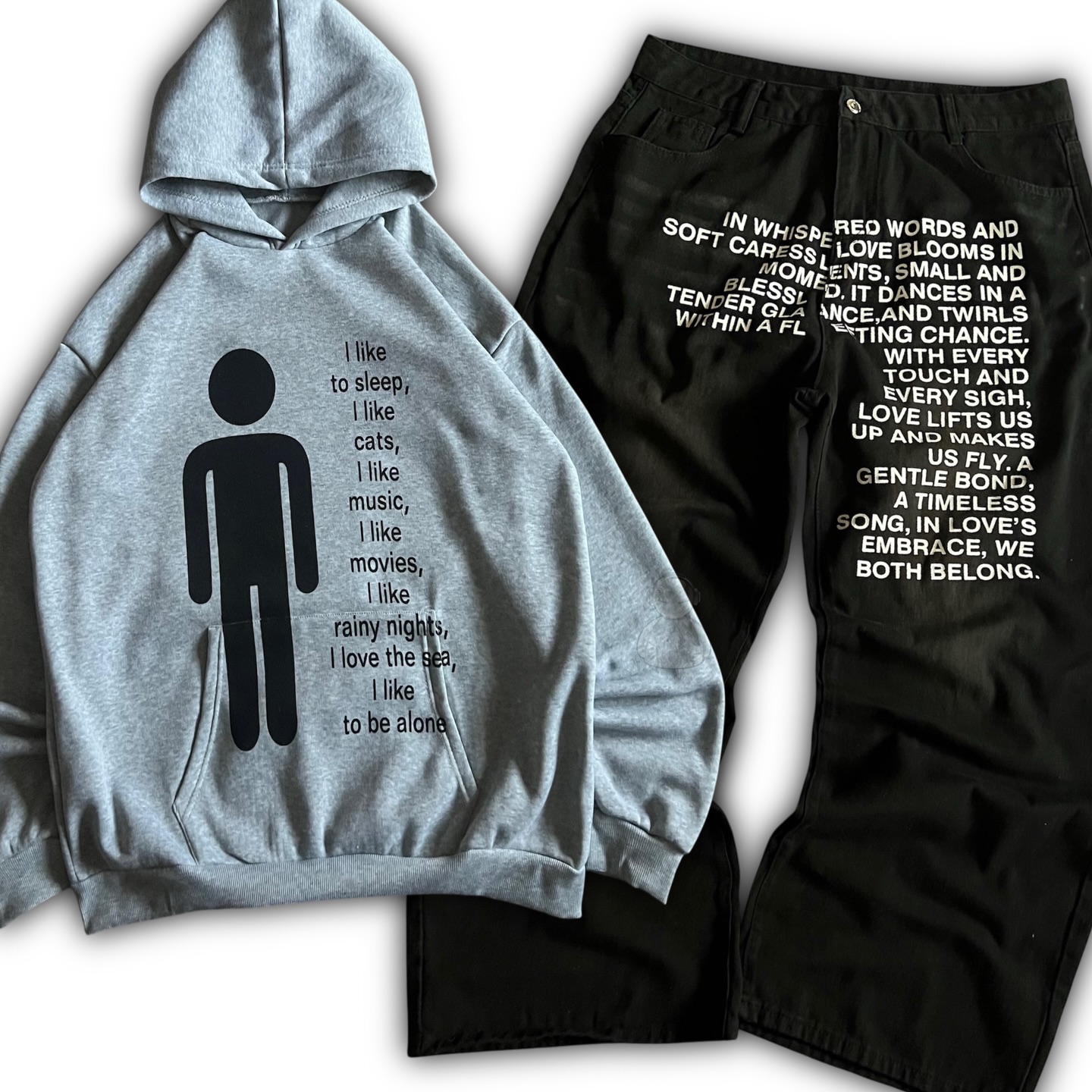 Women'S Fashion Hoodies - Amerikaanse patroonletter jeans Y2K heren hoodies