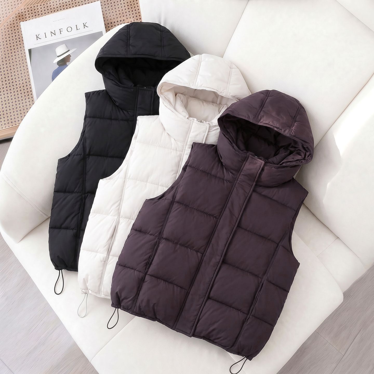Puffer Vest Fashion Women - Mode vest zonder mouwen dames gewatteerde