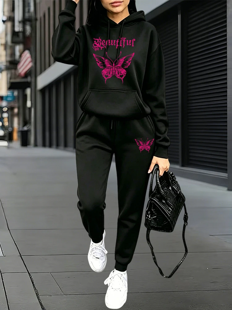 Women'S Fashion Middle Ages - Herfst Winter Dagelijkse Casual Sport Joggingsets