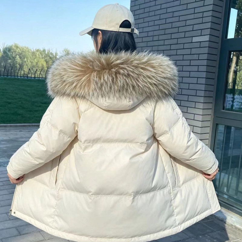 Women'S Fashion Hoodies - Wasbeer bontkragen voor damesjas, echte bontkraag,