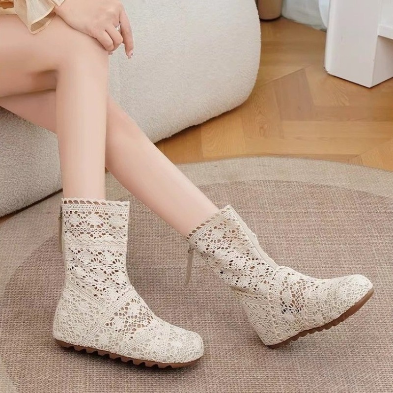 Xl Women'S Fashion - 2026 nieuwe schoenen kant holle haaklaarzen