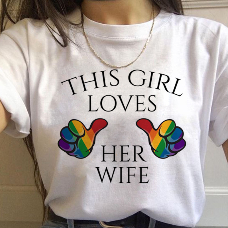 Women'S Fashion In The 90S - Lgbt Regenboog Harajuku T-shirt Vrouwen Gay