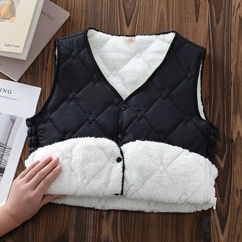 Puffer Vest Fashion Women - Vintage Dames Veters V-Hals Mouwloos Vest