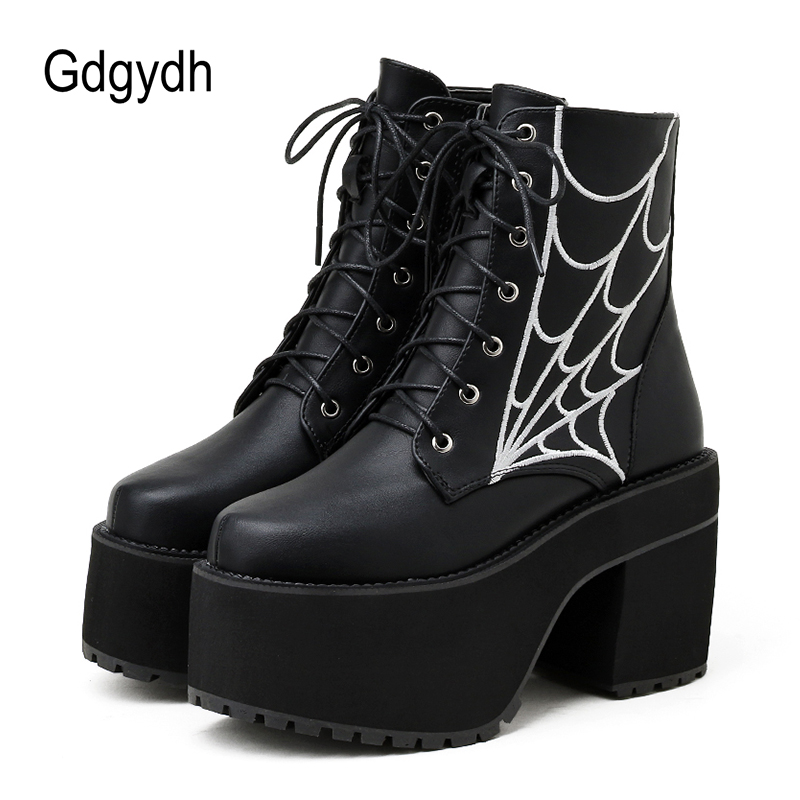 Women'S Fashion In The 90S - Gdgydh Mode Spinnenweb Gothic Laarzen Vrouwen