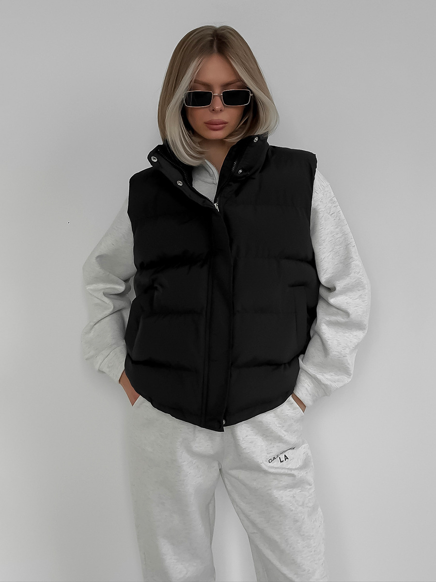 Puffer Vest Fashion Women - Vrouwen Herfst Winter Mouwloos Puffer Vest