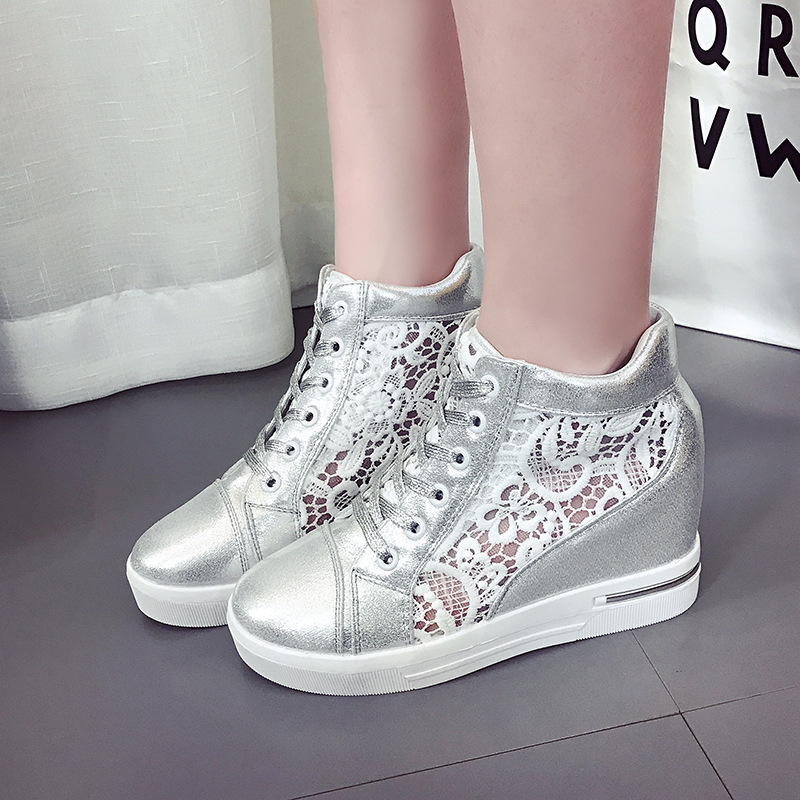 Women'S Fashion Tennis Shoes - Comemore Platform Witte Sport Dames Zomer