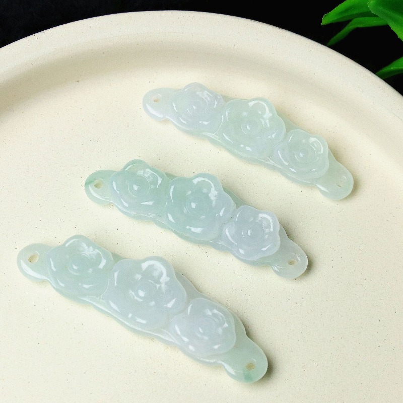 Women'S Fashion Gifts - 1pc Natuurlijke Jadeïet Smaragd Bloem Handkaart