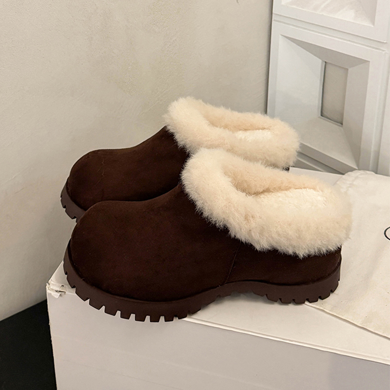 Women'S Fashion Winter 2025 - Vrouwen Pluizige Muilezels Schoenen Flats Slippers