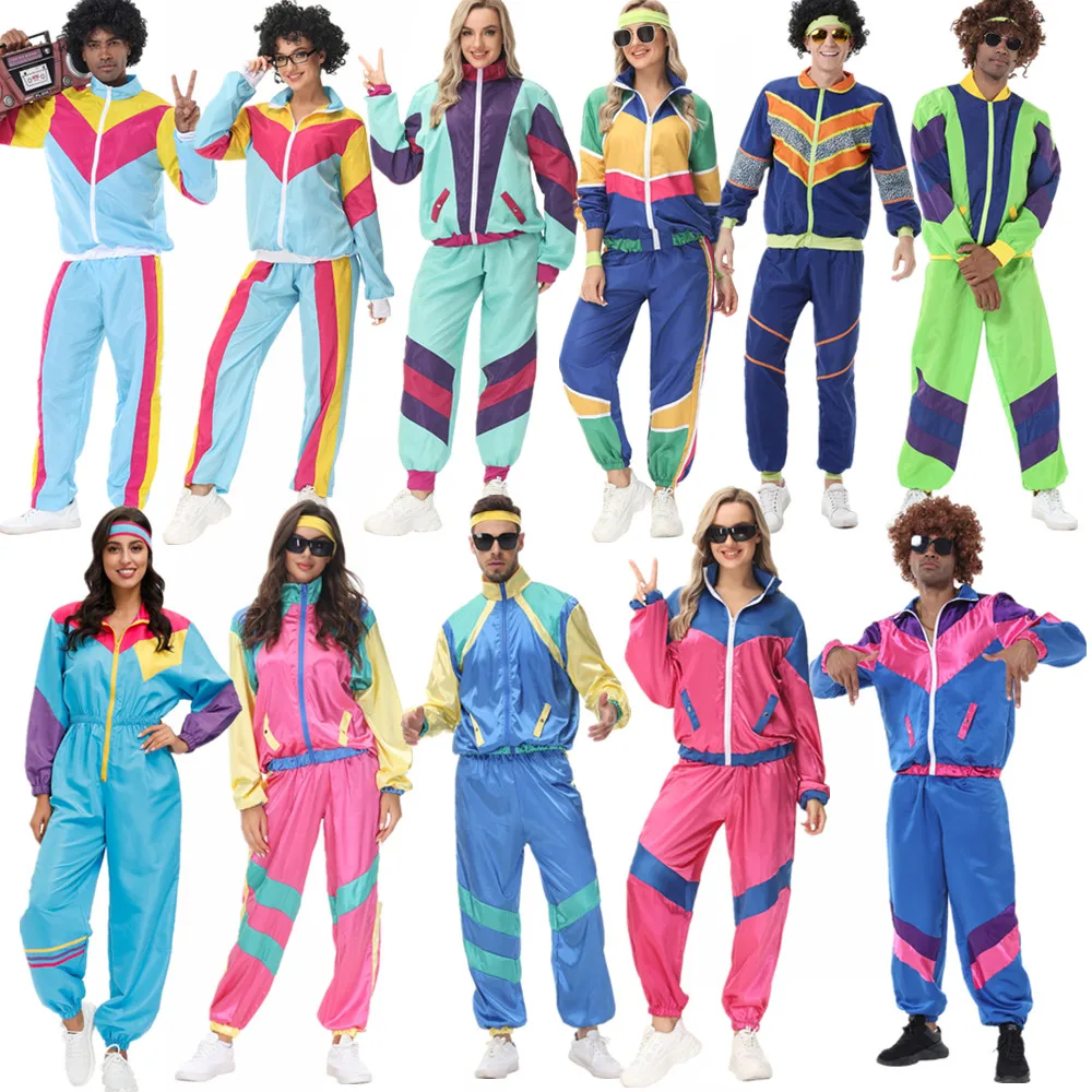 Women'S Fashion From The 80S - Paren Hippie Kostuums voor Vrouwen Mannelijke
