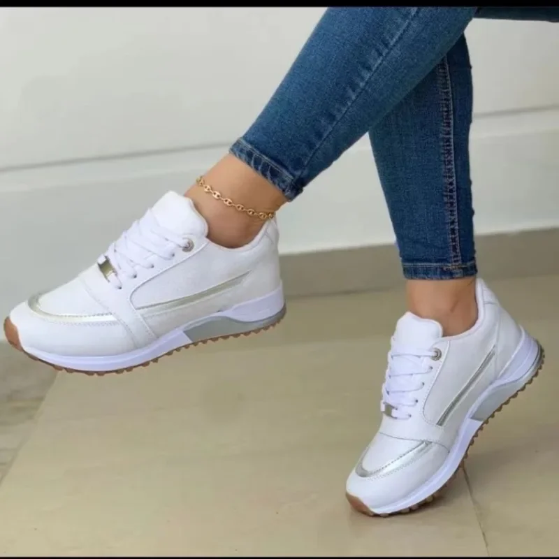 Women'S Fashion Tennis Shoes - Vrouwen Gevulkaniseerde Schoenen Mode Sneakers Licht