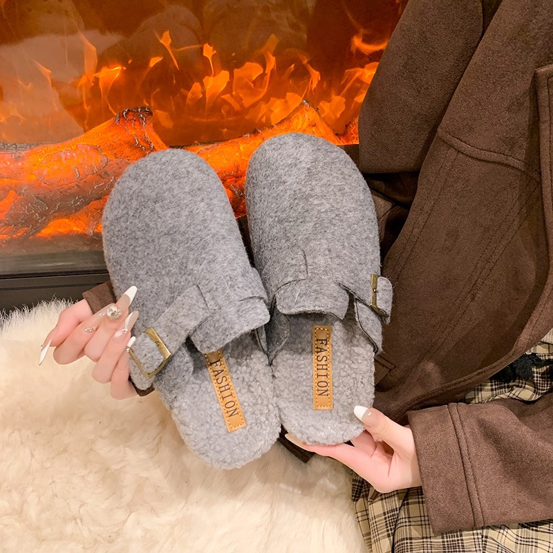 Women'S Fashion Winter 2025 - 2025, dames wintermuilezelpantoffels, mode vilt suède