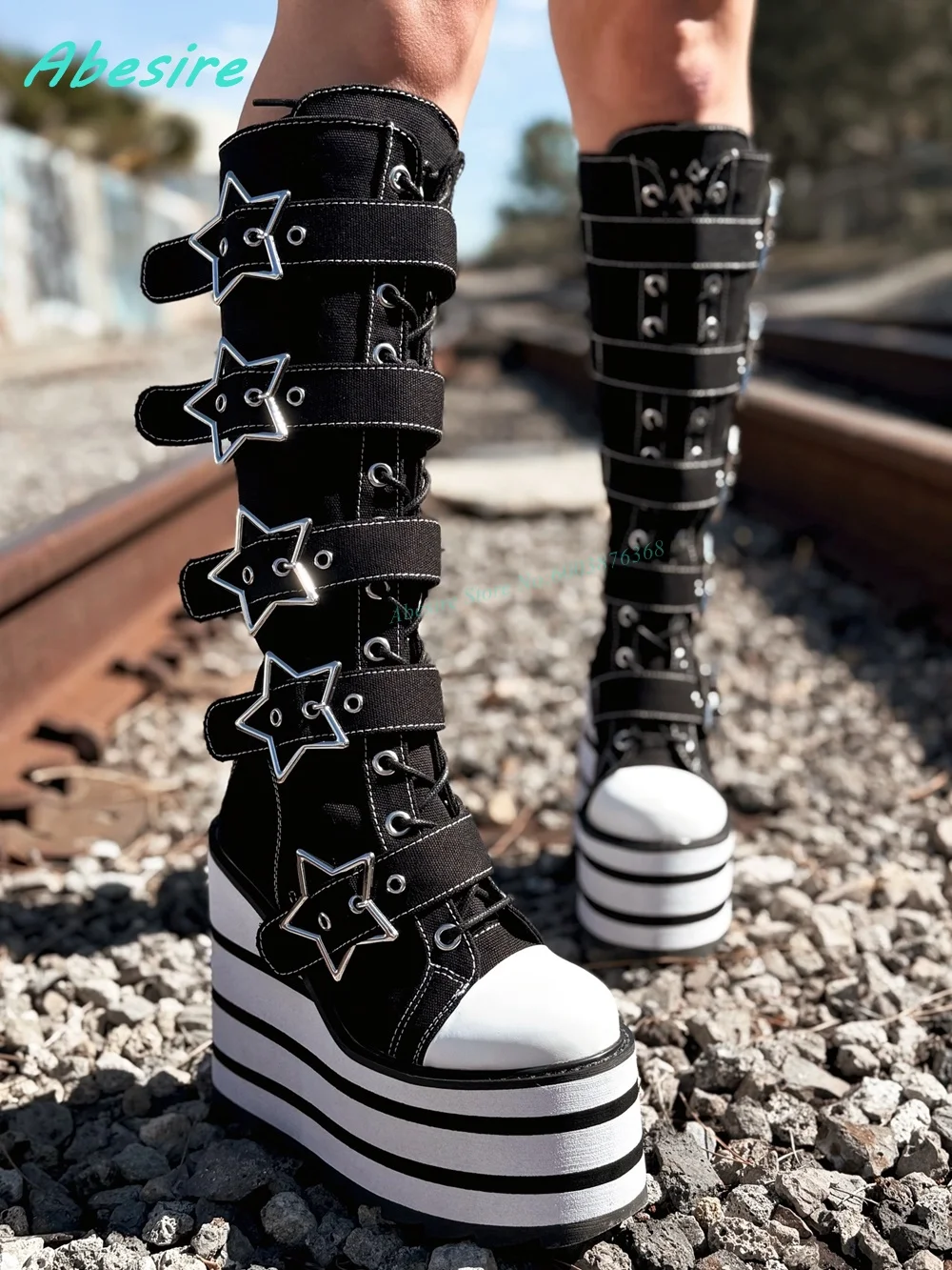 Ronde neus Platform Witte en z - Women'S Fashion Winter 2026 recensie en prijs