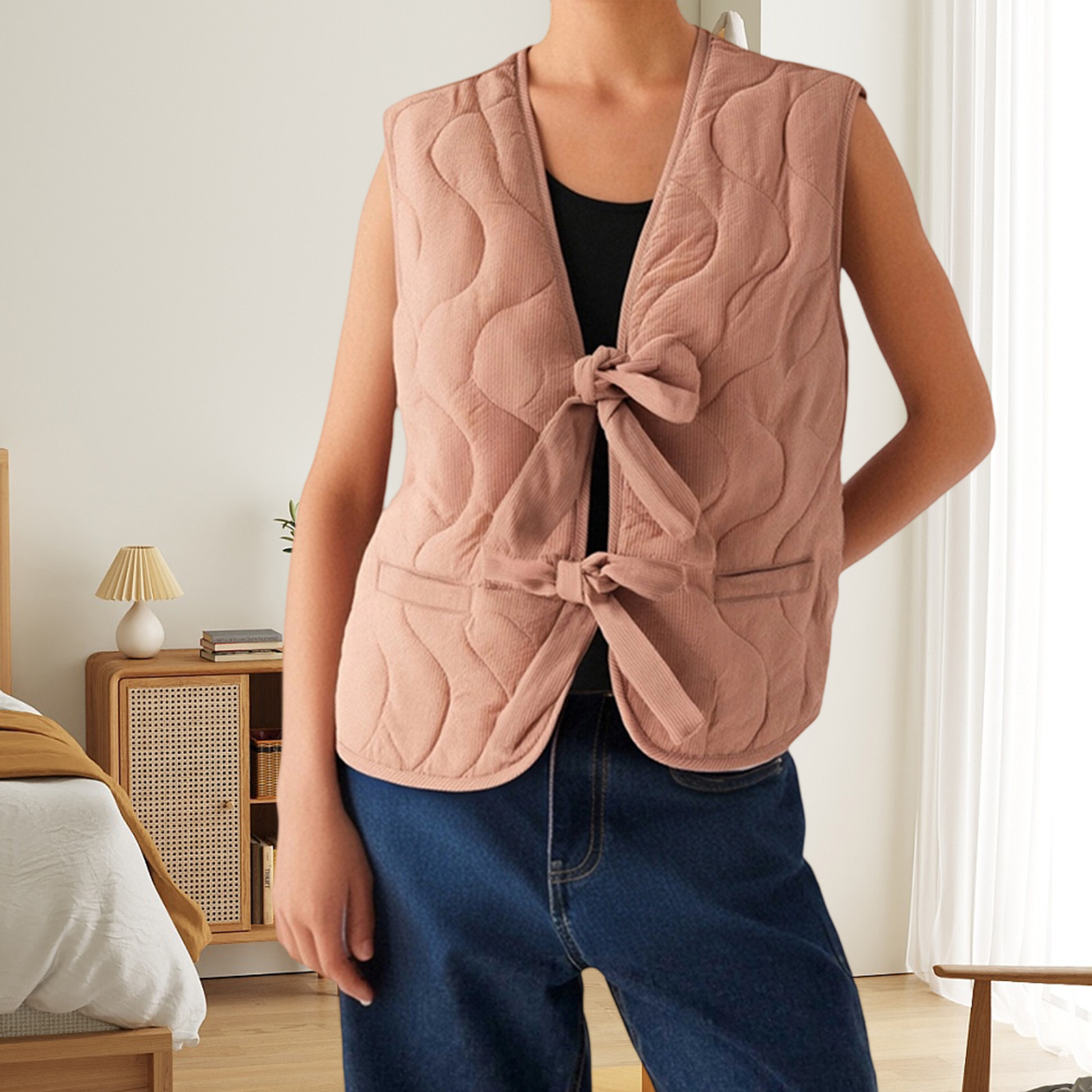 Dames puffer vetersluiting eff - Puffer Vest Fashion Women recensie en prijs