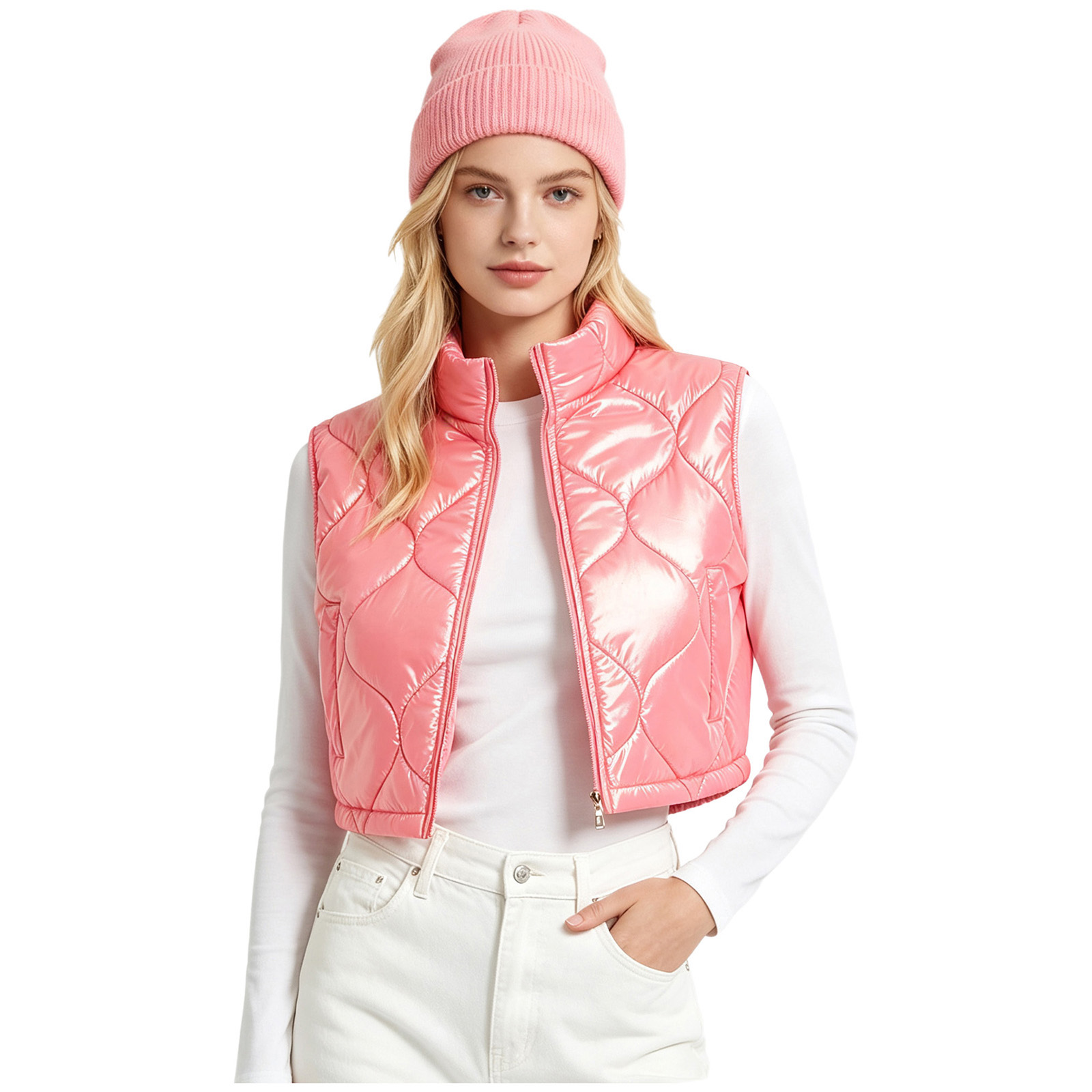Dames korte jassen Vest Mouwlo - Puffer Vest Fashion Women recensie en prijs