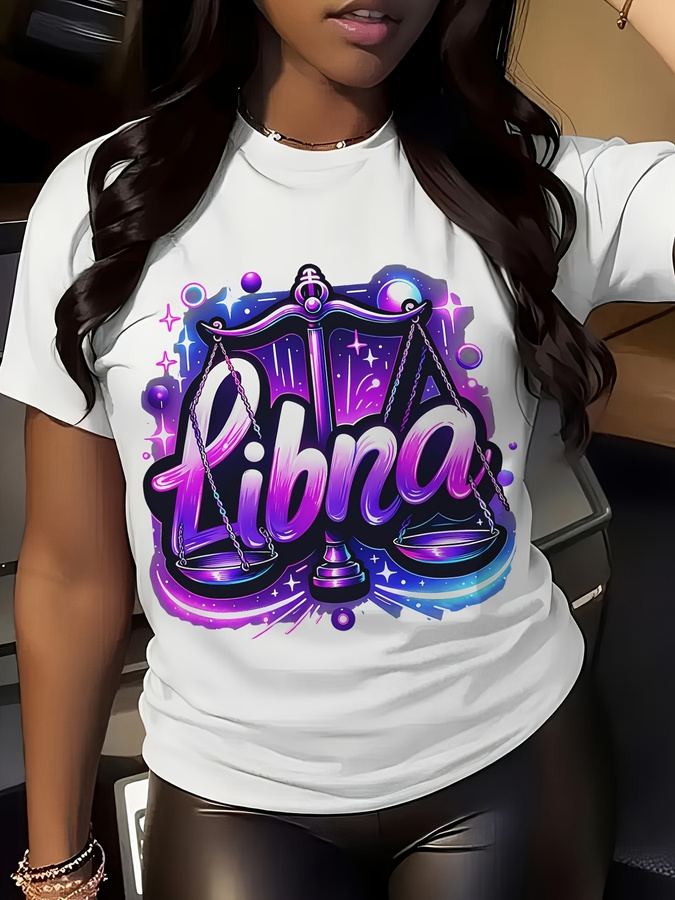 Kleurrijk Libra Zodiac T-shirt - New Balance Fashion Women recensie en prijs