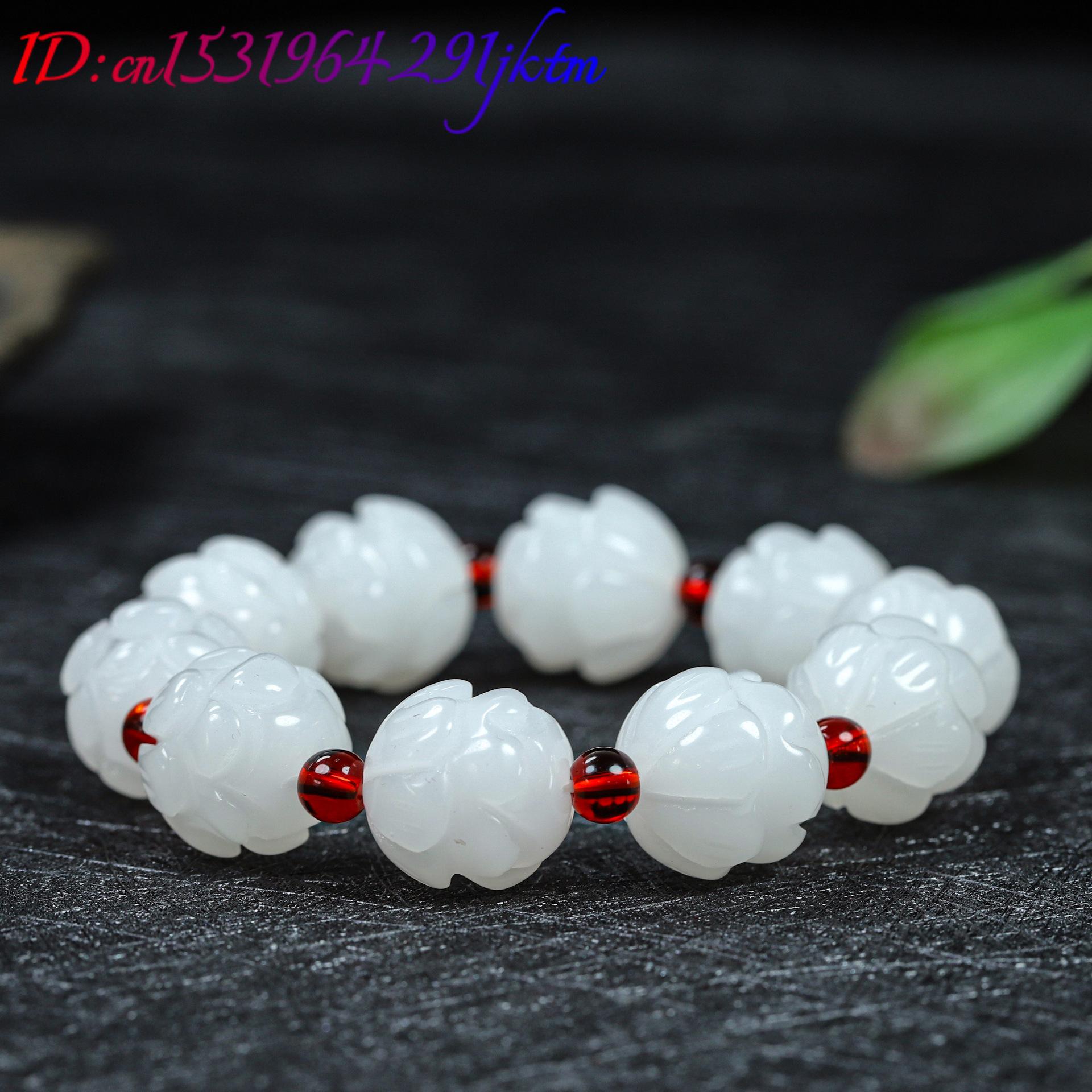 Witte echte jade lotus armband - Women'S Fashion Gifts recensie en prijs