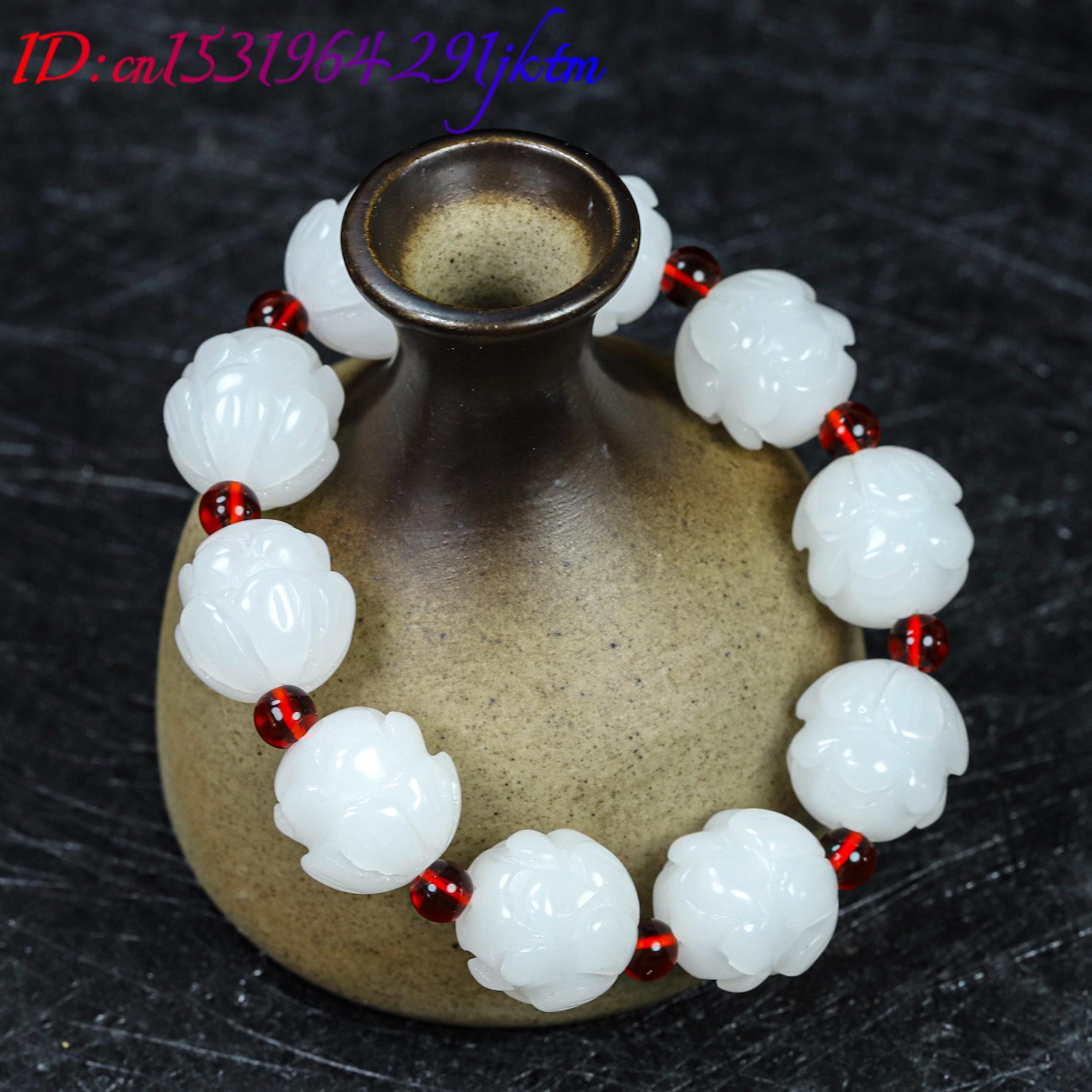 Witte echte jade lotus armband - Women'S Fashion Gifts recensie en prijs