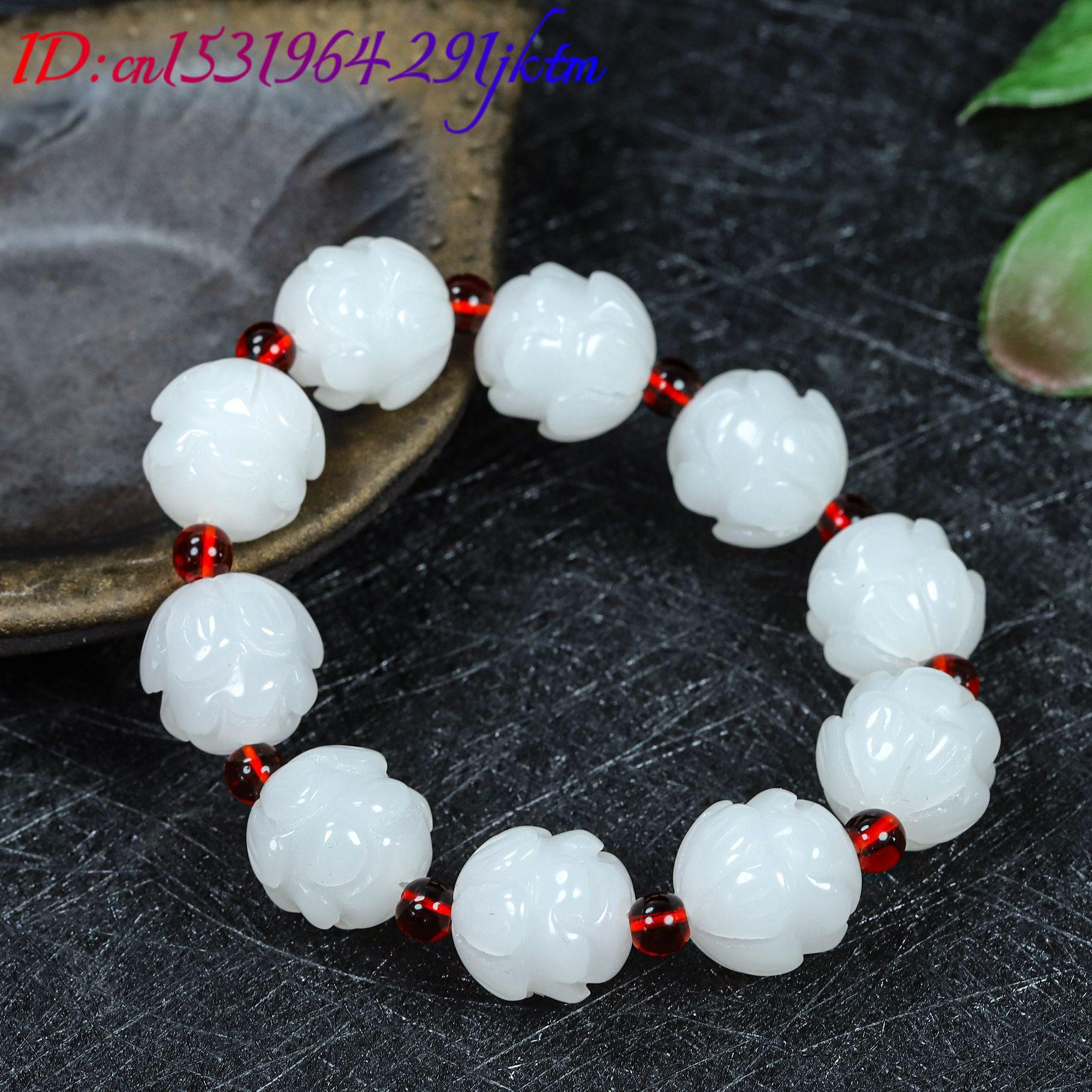 Witte echte jade lotus armband - Women'S Fashion Gifts recensie en prijs