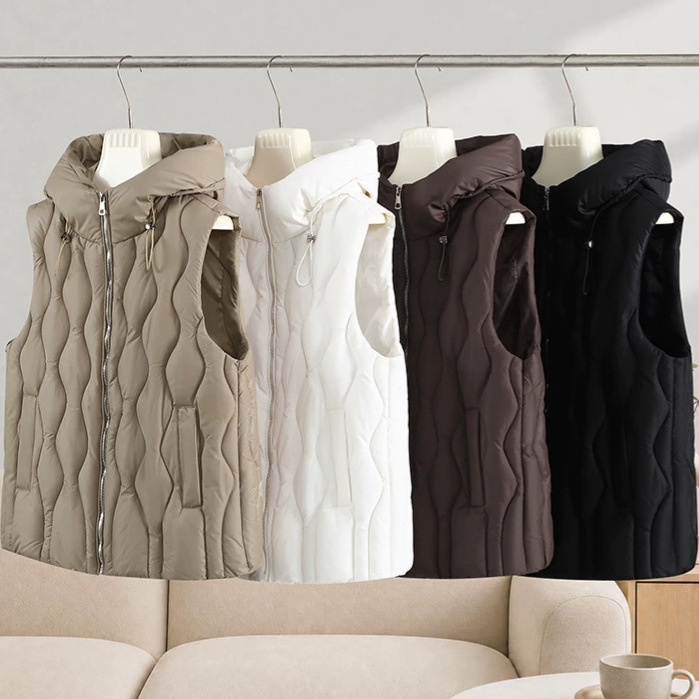 Kort, dik, pluizig vest, effen - Puffer Vest Fashion Women recensie en prijs