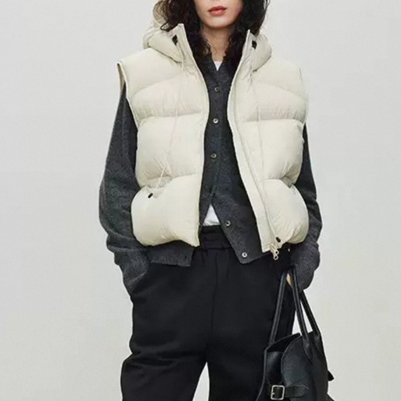 Vrouwen Witte Eendendons Vest  - Puffer Vest Fashion Women recensie en prijs